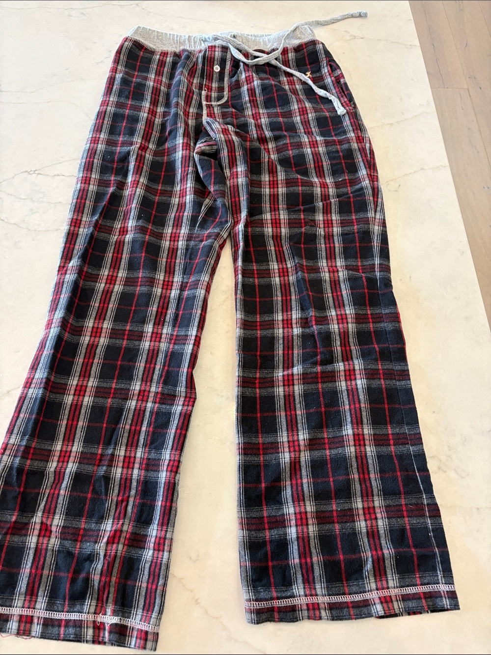 True Grit Black and Red Plaid Lounge Pants/Pajamas